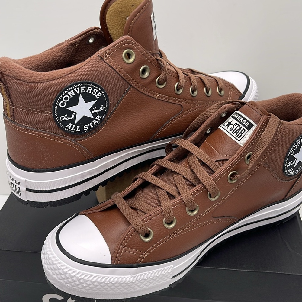 Converse Men’s CTAS MALDEN STREET BOOT MID BEAR NAP/TOADSTOOL TAN/WHITE A08561C - Picture 10 of 16